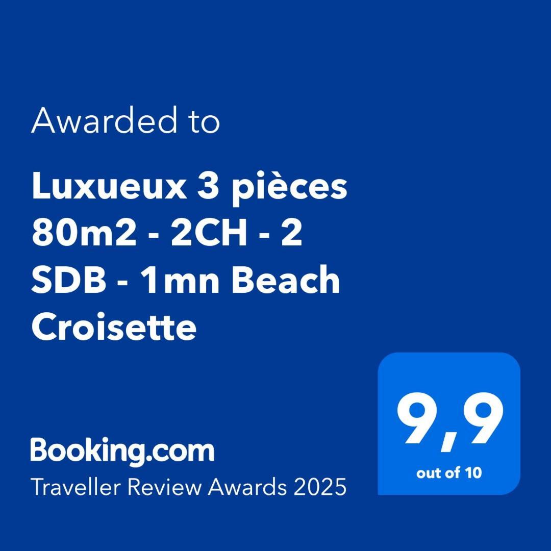Luxueux 3 Pieces 80M2 - 2Ch - 2 Sdb - 1Mn Beach Croisette Cannes Dış mekan fotoğraf